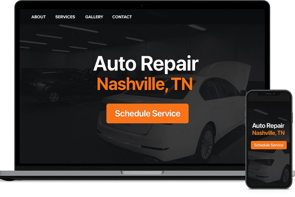 auto repair leads pro website design services
